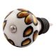 Brown Hibiscus Flower Ceramic Wine Stopper